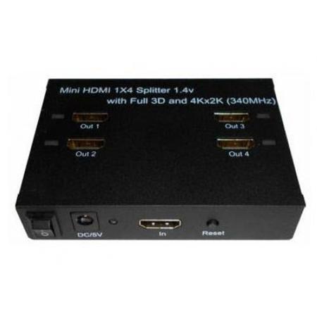 SecuritytronixCT-HDVD-MINI1X4SPL Miniature 1x4 HD Splitter/Amplifier