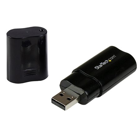 StarTech USB to Stereo Audio Adapter Converter, Black