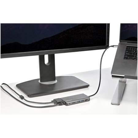 StarTech USB-C Multiport Adapter, Black & Space Gray