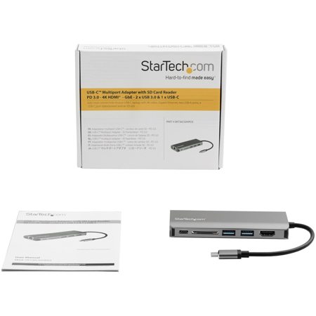StarTech USB-C Multiport Travel Dock Adapter with 4K HDMI, Space Gray