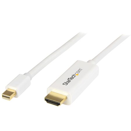 StarTech 6' Mini DisplayPort to HDMI Converter Cable, White