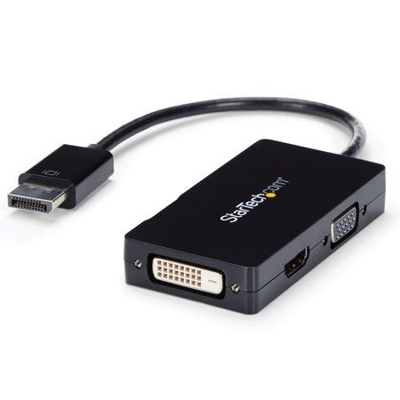 StarTech 3-in-1 DisplayPort to VGA DVI or HDMI Travel A/V Adapter Converter
