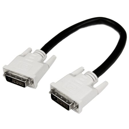 StarTech 1' DVI-D Dual Link Cable with 2 Male DVI 25-Pin Connectors, Black