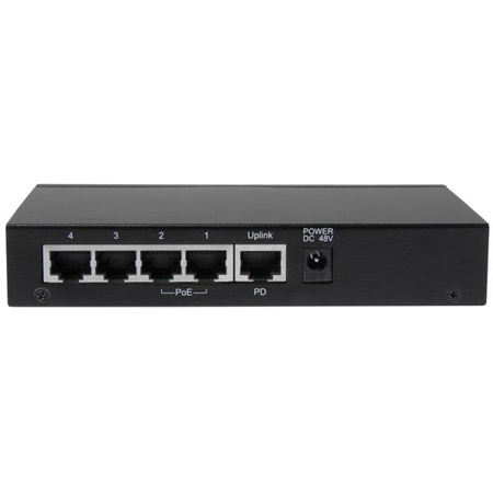 StarTech 5-Port PoE-Powered Gigabit Ethernet Switch with 2x PSE/PoE Ports