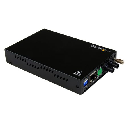 StarTech 10/100 Mbps Multi Mode ST Fiber Media Converter, 2km Maximum Transfer Distance
