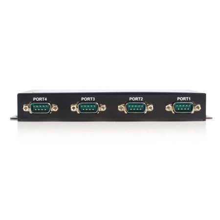 StarTech 4 Port Wall Mountable USB to Serial Adapter Hub with COM Retention