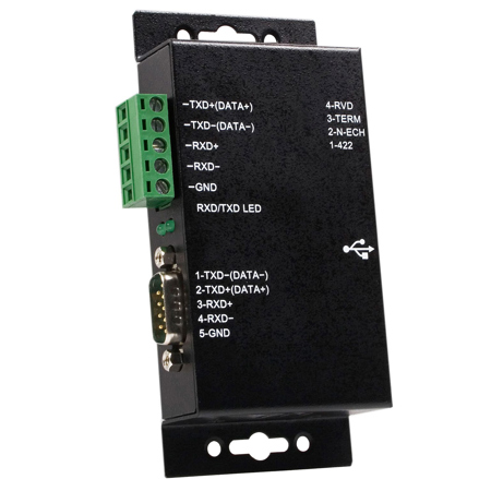 StarTech 1 Port Metal Industrial USB to RS422 and RS485 Serial Adapter Converter with Isolation