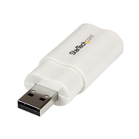 StarTech USB to Stereo Audio Adapter Converter, White