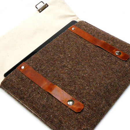 Stash by Mari Forssell iPad Case, Brown Tweed