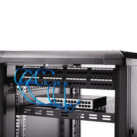 StarTech 1U Adjustable Mounting Depth Heavy Duty Fixed Vented Rack Mount Shelf