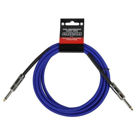 Strukture 10' Instrument Cable, 6mm Woven, Blue
