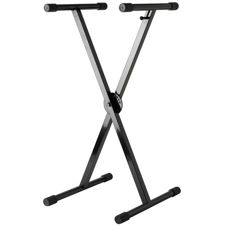 Strukture Single Brace Keyboard Stand with Trigger, Gloss Black