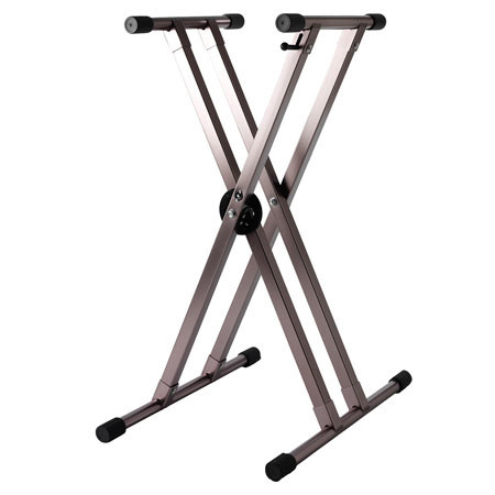 Strukture Double Braced Anodized Aluminum Keyboard Stand, "Titanium" Black