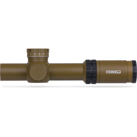 Steiner 1-8x24 M8Xi Riflescope, Illum FFP DMR8i Reticle, Coyote Brown, 34mm Tube