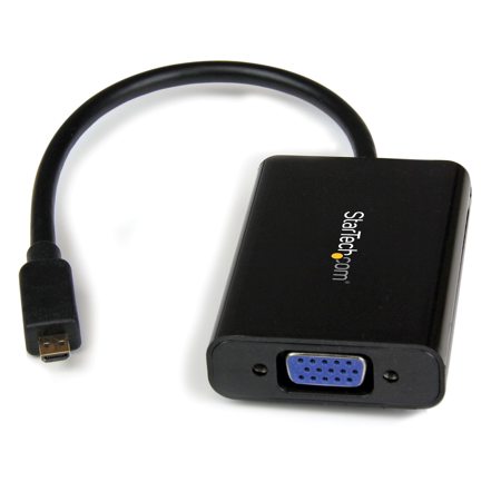 StarTech Micro HDMI to VGA Adapter Converter with Audio Output for Smartphone, Ultrabook and Tablet