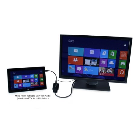 StarTech Micro HDMI to VGA Adapter Converter with Audio Output