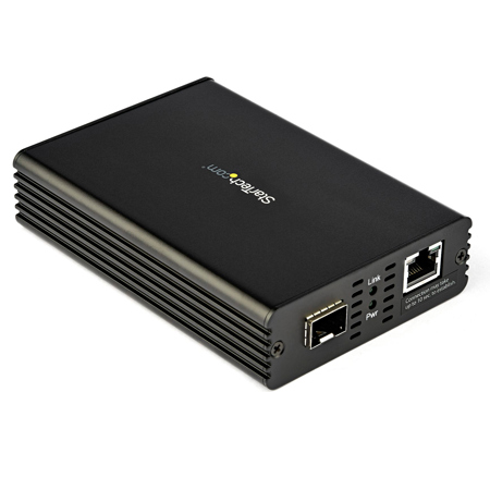 StarTech 10GbE Singlemode/Multimode Fiber to Ethernet Media Converter, Black
