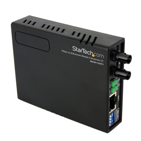StarTech 10/100 Fiber to Ethernet Media Multi Mode ST Converter, 2km Maximum Transfer Distance