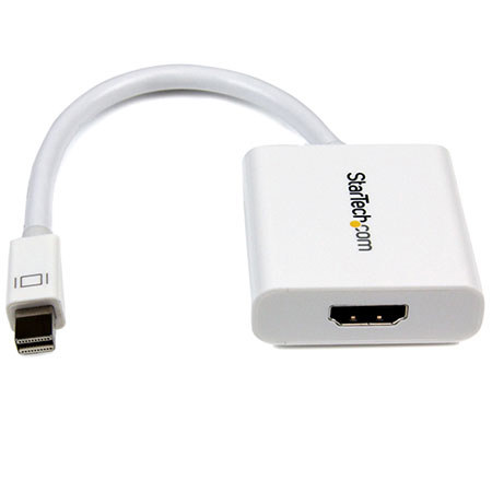 StarTech Male Mini DisplayPort to Female HDMI Active Video & Audio Adapter,White