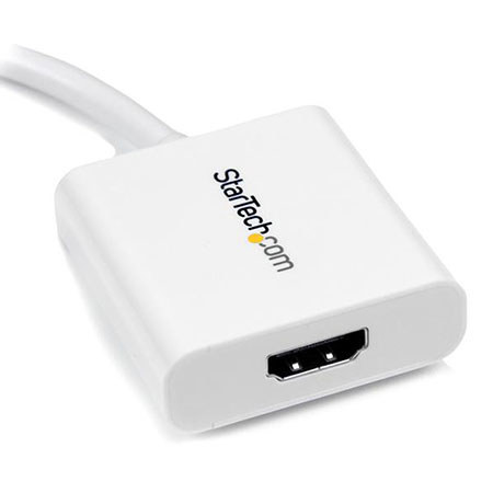 StarTech Male Mini DisplayPort to Female HDMI Active Video & Audio Adapter,White