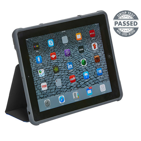 STM Dux Case for Apple iPad 2/3/4 Generation Tablet, Water Resistant, Black