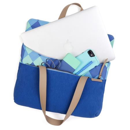 STM Grace Deluxe Sleeve for 13" Laptop, Blue Diamonds
