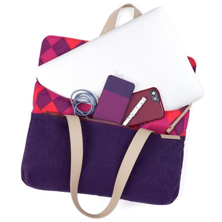 STM Grace Deluxe Sleeve for 13" Laptop, Purple Diamonds