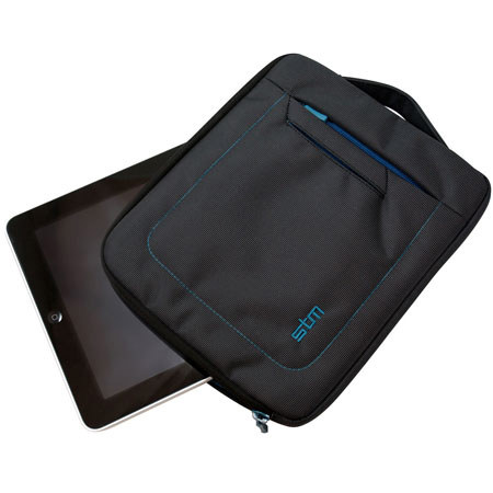 STM Jacket for iPad Laptop Sleeve, Black/Teal