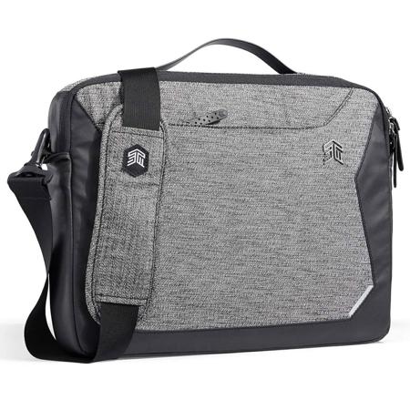 STM Myth Fleece-Lined 7L Brief Case with Strap for 13" Laptop, Granite Black