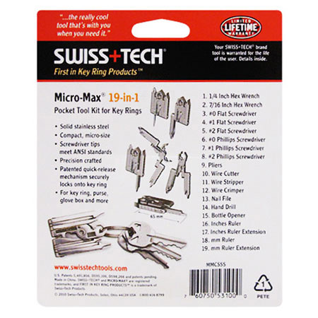 Swiss+Tech MPCSSS-EX 19-in-1 Micro-Max Key Chain Kit