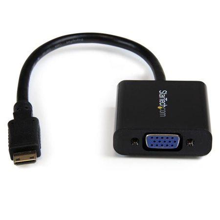 StarTech 8" Mini HDMI to VGA Adapter Converter Cable for 1080P Digital Still and Video Camera