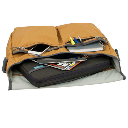 STM Nomad 15" Laptop Shoulder Bag, Medium, Mustard