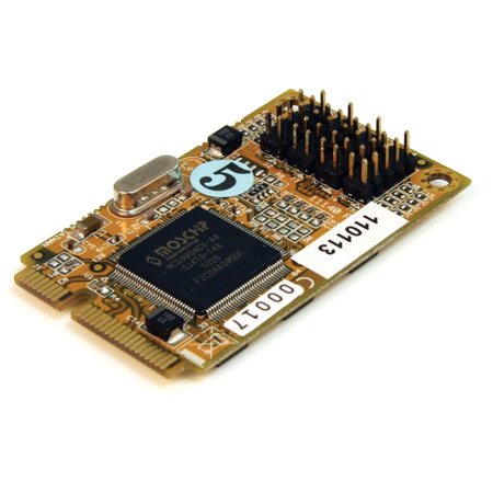 StarTech 4 Port RS232 Mini PCI Express Serial Card with 16650 UART, Green