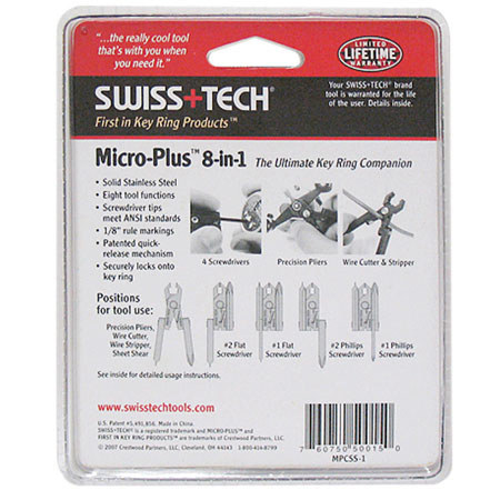 Swiss+Tech MPTBS Micro Plus 8-in-1 Key Ring Tool