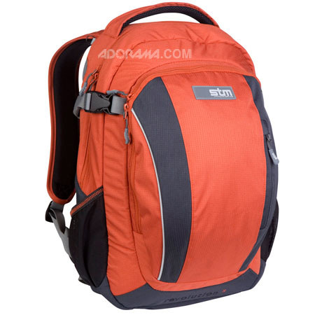 STM Revolution Medium Laptop Backpack, Carbon/Orange