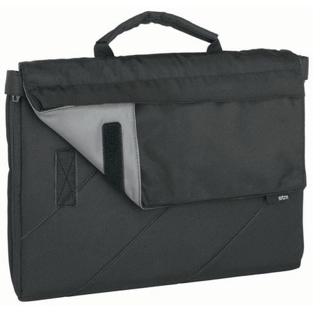 STM Slip 15in Laptops Medium Shoulder Bag, Black/Slate
