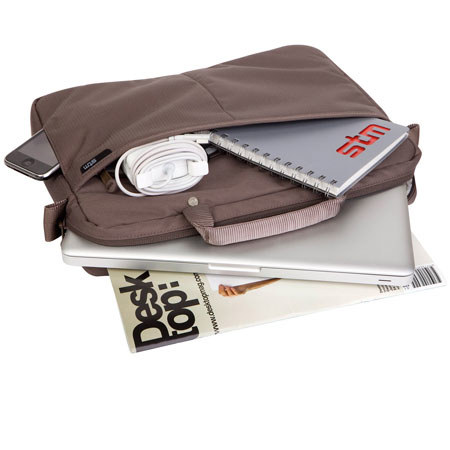 STM Slim Small 13 inch Laptop Shoulder Bag, Mushroom