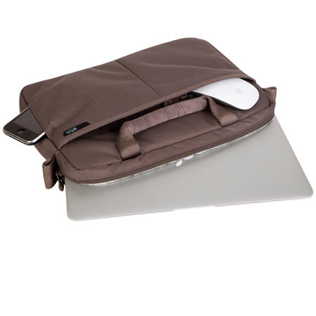 STM Slim Extra Small 11in Laptop Shoulder Bag, Mushroom