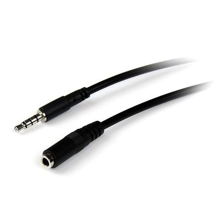 StarTech 2m 4 Position TRRS Headset Extension Cable with 3.5mm Male Mini-Jack Connectors, 28 AWG