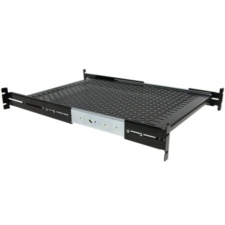 StarTech 19" 2U Vented Sliding Rack Shelf with Adjustable Mounting Depth, 50lbs Capacity