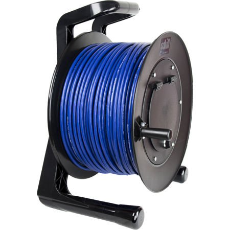 SoundTools SuperCAT Sound 330' EtherCON Cat5e Cable Drum, Blue