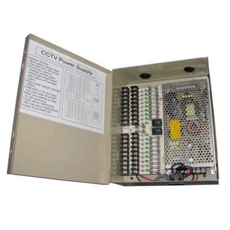 Securitytronix 12VDC 10A 18-Port Camera Power Supply, Ivory