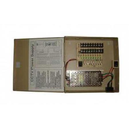 Securitytronix 12VDC 10A 9-Port Camera Power Supply, Ivory