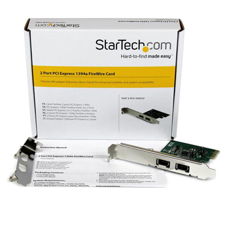 StarTech 2 Port 1394a PCI Express FireWire Adapter Card