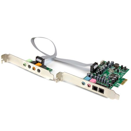 StarTech 7.1-Channel 24-bit 192 kHz PCI Express Sound Card with Header Bracket & 10-Pin Cable