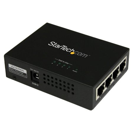 StarTech 4 Port Gigabit Midspan PoE + Injector