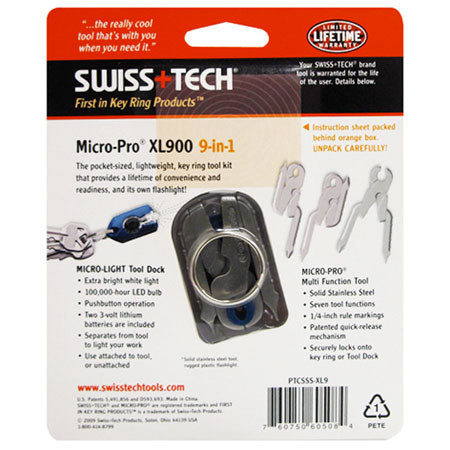 Swiss+Tech PTCSSS-XL9 Micro-Pro KeyChain Tool Set