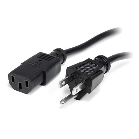 StarTech 10' Standard Computer Power Cord with NEMA5-15P to IEC 60320 C13 Connector, 18 AWG
