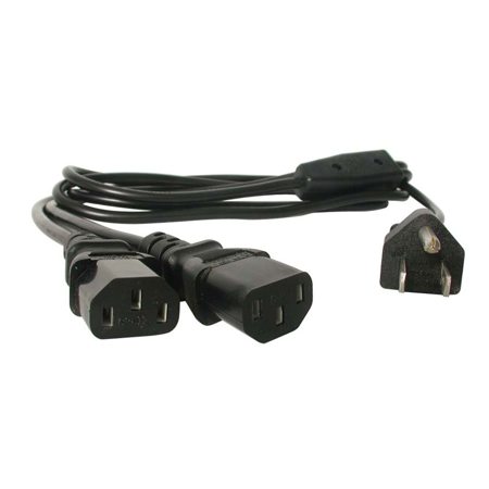 StarTech 6' Standard Y Computer Power Cord, 18 AWG