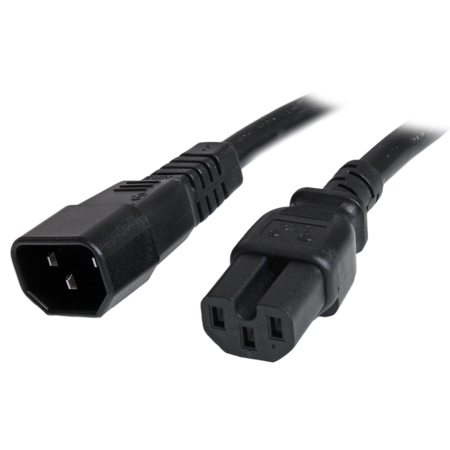 StarTech 6' 14 AWG IEC C14 to IEC C15 Computer Power Cord